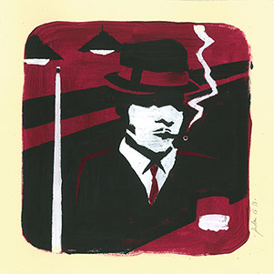 illustration gouache Smoking-blowers-jordan-gentes