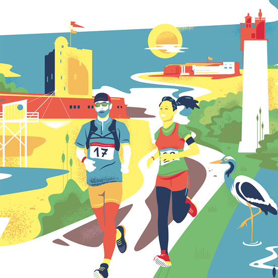 affiche-illustration-trail-de-la-presquile-fouras-saint-laurent-24