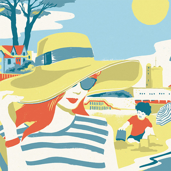 illustration-affiche-fouras-les-bains-station-balneaire-jordan-gentes