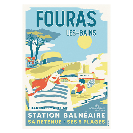 affiche-fouras-les-bains-station-balneaire-jordan-gentes-552
